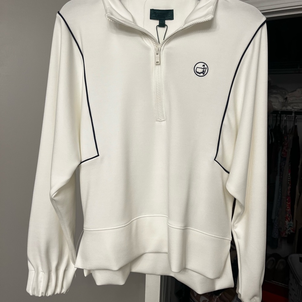 Masters White Zip Up pullover